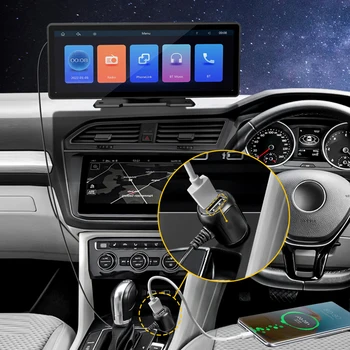 10,26-Инчов Безжичен Carplay Android Auto Тенис на Автомобилния Стереосистемный Автомобилен Мултимедиен Плеър с HD Сензорен екран, който е Съвместим с Bluetooth Mirrorlink