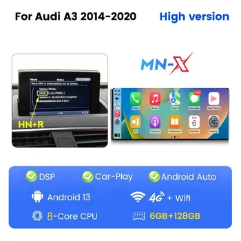 MN-X Универсален Carplay За Audi A3 2014-2020 Авто видео Мултимедия, GPS Навигация HD Екран, Огледалото линк 8 Ядрен