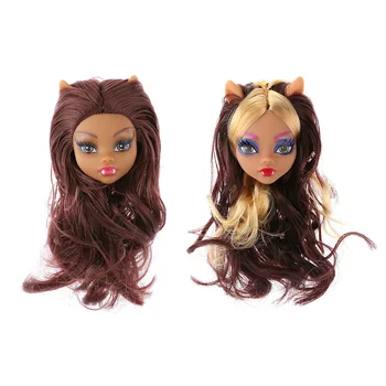 Детска играчка-чудовище, главата на кукла с дълга коса, пластмасови аксесоари за кукли със собствените си ръце