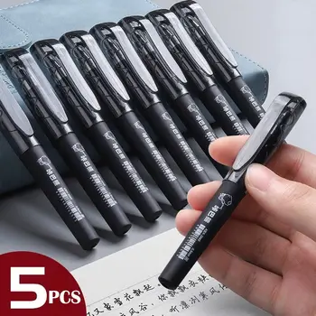 Преносими студентски канцеларски материали с черно мастило 0,5 мм, Бързосъхнеща Бизнес дръжка, Мини-неутрална писалка, Химикалка за подпис, Имат дръжка