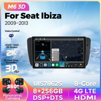 M6 3D Pro Plus за SEAT Ibiza 6J IV 4 2008-2015 Авто Радио Мултимедиен Плейър Навигация AI Voice Carplay Авторадио Всичко в едно