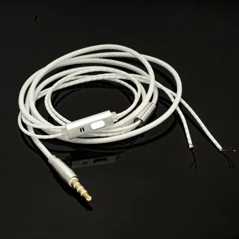 2 елемента 3,5 мм слушалки аудио кабел САМ Кабелен тел с микрофон за 3,5 мм телефони Android за Iphone