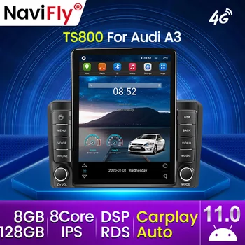 8G Android 11 Carplay 4G За Tesla Вертикално Автомобилното Радио Stere GPS Навигация Мултимедиен Плеър За Audi A3 2003-2011 RS3 Sportback