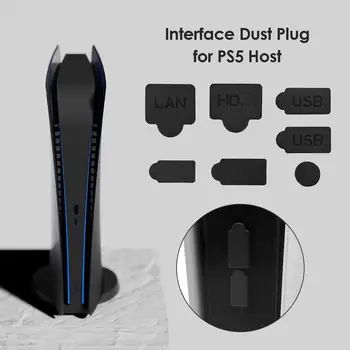 комплект силиконови пылезащитных заглушек 7шт, съвместими с USB интерфейс HDMI, Противопылевой капачка, Пылезащитная покритие, леки игрални елементи.