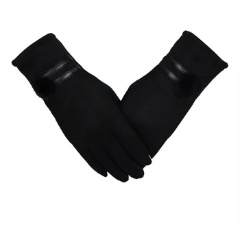 Топли ръкавици, Ръкавици на китката, Зимни Дамски Черни Ръкавици, Меки Ръкавици, Ръкавици, Ръкавици без пръсти За жени, Зимни Аксесоари за студено време