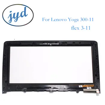 11.6 Взаимозаменяеми Дигитайзер Докосване на екрана на Лаптопа с Рамка за Lenovo Yoga 300-11 flex 3-11 300-11IBY 300-11IBR