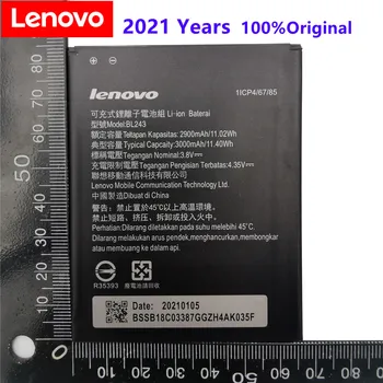 2021 Нова Батерия BL 243 BL243 За lenovo Lemon K3 Note K50-T5 A7000 A5500 A5600 A7600 2900mAh, За да направите Резервно копие на Мобилен Телефон Bateria
