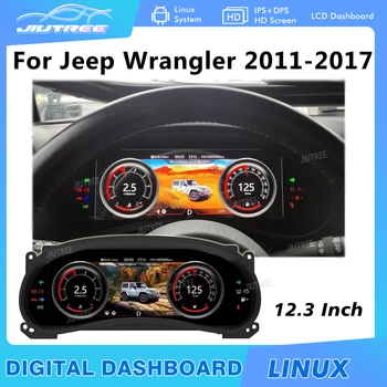 Цифров клъстер за Jeep Wrangler 2011-2017 Развлекателен способи на екрана на арматурното табло на автомобила стерео