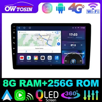 Owtosin QLED 1280*720P Android 12, 8G + 128G CarPlay Автомагнитола За Toyota Cami Daihatsu Terios J100 Taruna 1997-2012 Главното устройство GPS