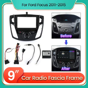 Автомобили На Предния Панел На Адаптера Захранващ Кабел За Ford Focus 3 2012-2015 Android Радио Аудио Комплект Монтажна Панел На Арматурното Табло