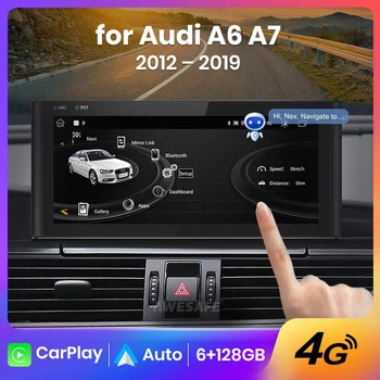 AWESAFE Android 11 1920*720P Безжични Радиото в автомобила CarPlay Мултимедия За Audi A6 A6L A7 2012-2019 Android Auto 4G Плейър Аудио