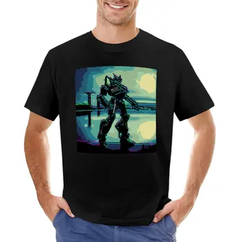 Тениска KRACKDOWN Cyberpunk Police Мех, тениска, бързосъхнеща тениска, эстетичная дрехи, мъжки обикновена тениска