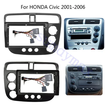 2din Радиото в автомобила Рамка За HONDA Civic Rebon 2001-2005 9 инча Android Радио Комплект за Арматурното Табло, Предна Панел Рамка