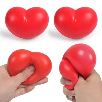GSF7cm Преса Toys Relax Новост е забавна играчка за облекчаване на стреса, подаръци, сжимающий топката във формата на сърце, мек пенопластовый топка за облекчаване на стреса, играчки 1бр.