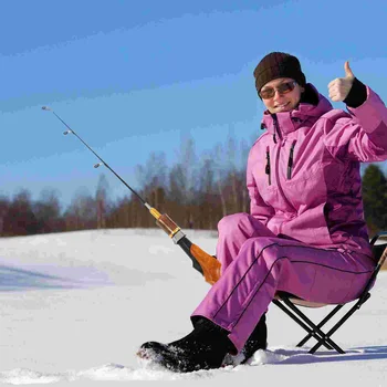 Зимна телескопичен прът за риболов риболов с лека дръжка от материал, Прът, риболовни такъми, принадлежности за риболов в открито