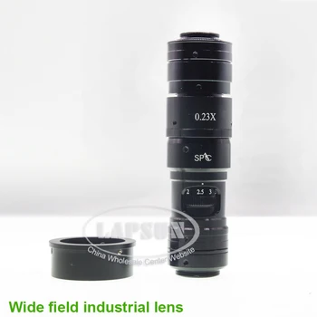 Максимално 100-кратно по-широко поле на зрение, работно разстояние 42 мм, Диаметър на 40/50 мм, обектив C/CS-байонетом за камерата промишлени микроскоп