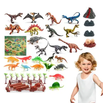 Реалистични фигурки на динозаври, детски играчки, образователни реалистични фигурки на динозаври, мини динозаври, Набор от играчки за динозаврите, Топперы за торта