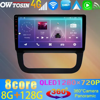 Owtosin Android 10 QLED 1280*720P За Volkswagen VW Jetta Bora Mk5 Vento GLI 2005-2010 GPS Радио, WiFi DSP Главното устройство Стерео 2DIN