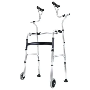 Рехабилитация на патерица за възрастните хора, ходене на застояла поставка за подпомагане на хората с увреждания при ходене, ходене, при инсульте патерица за опора под мишниците