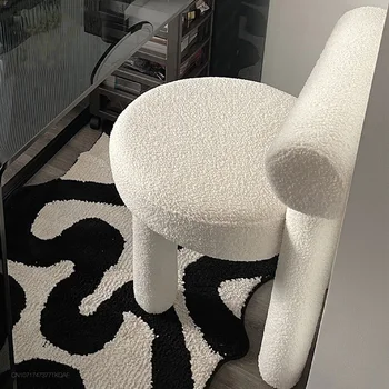 Творческа стол на скандинавския дизайнер, тоалетка, тоалетка, изпражненията, Луксозно кресло за релакс, мебели за хол в ресторанта Sillasn, ШХВХД