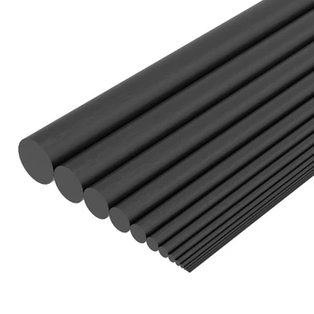 едно парче пръчка от 10 бр. с диаметър 1,8 мм, дължина от въглеродни влакна, 1000 мм, черен