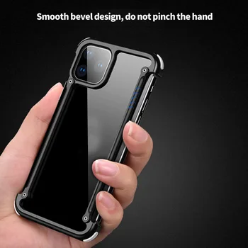 Луксозен калъф за смартфон Iphone 11 11pro Pro Max Калъф за мобилен телефон индивидуална Метална обвивка 360 Пълна защита на задната броня
