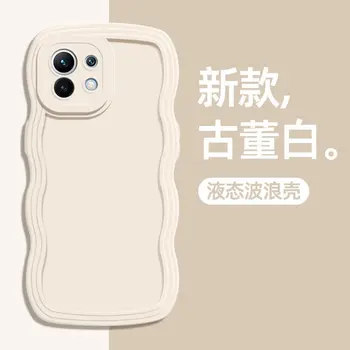 За Xiaomi Mi 11 Mi11 Lite 5G NE калъф мек силиконов TPU корпуса на телефона Вълнообразни делото