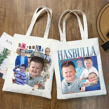 Дамски сгъваема холщовая чанта Fighting Hasbulla, холщовая чанта-тоут, еко-чанта за пазаруване, холщовая чанта-тоут, ежедневна чанта за ежедневно използване