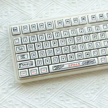 125 Клавиши Keycap XDA с графити на стандарти на здравеопазването Череша профил GMK Keycap сублимация на коса PBT Механична клавиатура за MX Switch