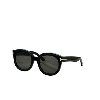 Дизайн на марката TF1114 Класически кръгли Поляризирани Слънчеви очила Мъжки Слънчеви очила с висококачествена ацетатна рамки Дамски Слънчеви очила за шофиране на открито