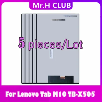 5 бр./лот за Lenovo Tab M10 TB-X505 X505 TB-X505F TB-X505L TB-X505X LCD дисплей + Тъч екран = Дигитайзер LCD дисплея в събирането на