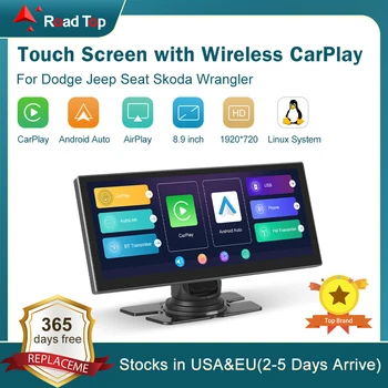 за Dodge Jeep Seat Skoda Road Top 8,9-инчов сензорен екран Linux система с безжична навигация CarPlay Android Auto AirPlay