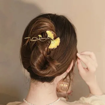 Реколта Шнола за коса с изкуствени перли във формата на цвете, Пеперуда, женски Шнола във формата на конска Опашка, Златна Шнола за коса, Аксесоари за коса за момиченца