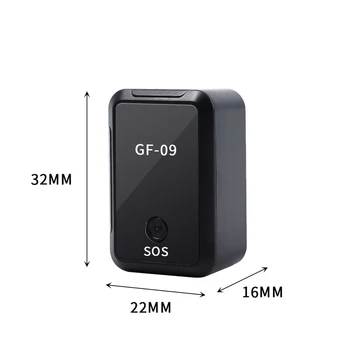 Mini GF 09 Автомобилен GPS Тракер за Проследяване В Реално Време Противоугонный Локатор Със Защита От Загуба на Силно Магнитно Закопчаване СИМ-Карта Позиционер Съобщения Локатор