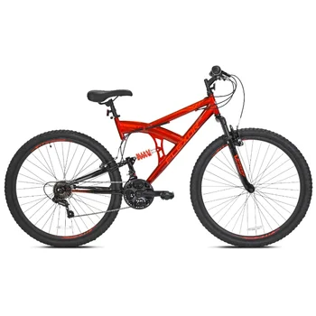 Kent 29 инча. Мъжки планински велосипед с двойно окачване Флексор, червен / син