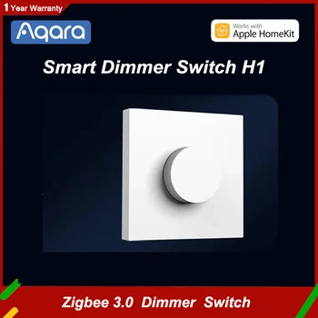 Aqara Smart Dimmer Switch H1, безжичен завъртане на ключа, интелигентно регулиране на яркостта на светлината, Zigbee 3.0, работата с приложението Homekit