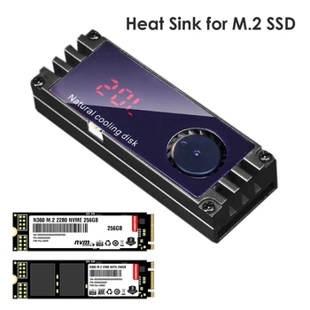 Охладител SSD-Радиатор M. 2 за Твърдотелно Устройство 2280 22110 NVMe NGFF M2, с Турбокомпресор и Цифров Дисплей на температурата