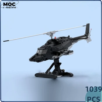 Градивните елементи на Moc Хеликоптер със специално предназначение Airwolf Bell 222 Модел Технологични тухли за сглобяване на самолета със собствените си ръце, Играчки за деца и Децата