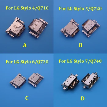 5шт Конектор USB Порт кабел за зареждане Dock Станция За LG Q Stylus Stylo 4 Q710 Stylo 5 Q720 Stylo 6 Q730 Stylo 6 Q740 Конектор за Зарядно Устройство