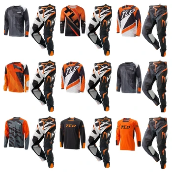 Риза и панталони за мотокрос MX, комплект състезателен костюм, костюм за планински велосипед, комбинация за каране на мотоциклет, Размер на Топ 40