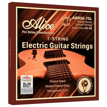2023 нов Alice AWR58-7SL С намоткой от високо стомана от никелевого сплав, 7-Струнни струни за електрическа китара 009-058