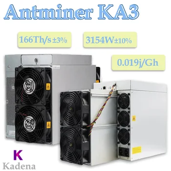 В наличност Antminer KA3 166Th Asic Миньор 3154W Kadena Crypto Mining New Machine Server, Безплатна Доставка