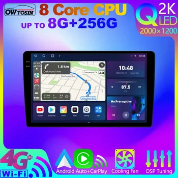 Owtosin Android 12 8 основната 8G + 256G QLED 2K CarPlay Автомагнитола За Toyota Etios 2010-2023 360 Панорамна Камера, GPS Навигация, Стерео уредба