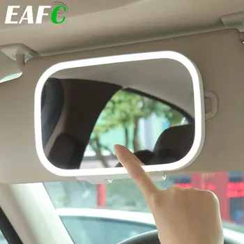 Универсален Автомобилен козирка с регулируема яркост на led фоново осветление на Огледалото за обратно виждане на автомобила Козирка HD Огледалото за обратно виждане на Автомобила Led светлини